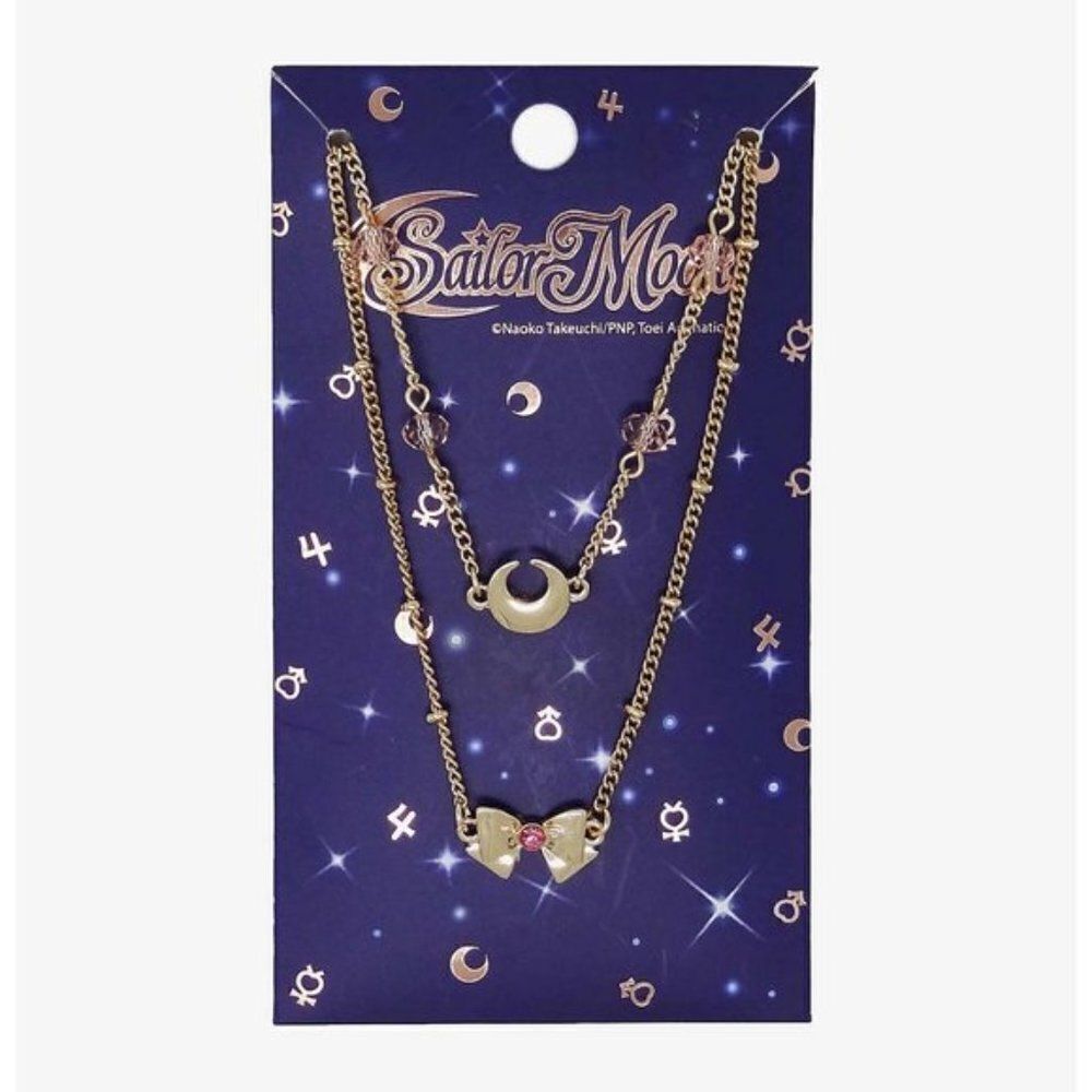 Sailor moon 2x kawaii necklace set